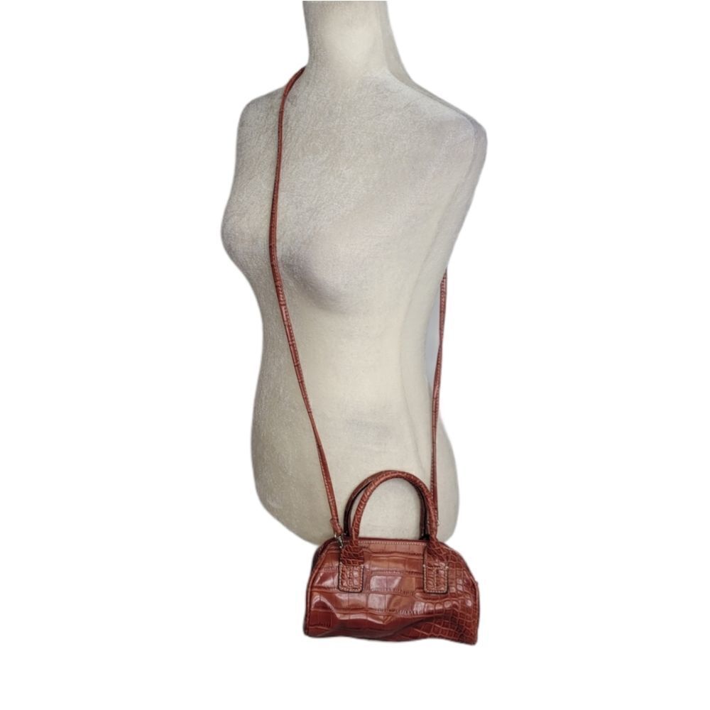 Y2K Tommy Hilfiger red faux crocodile mini crossbody bag purse